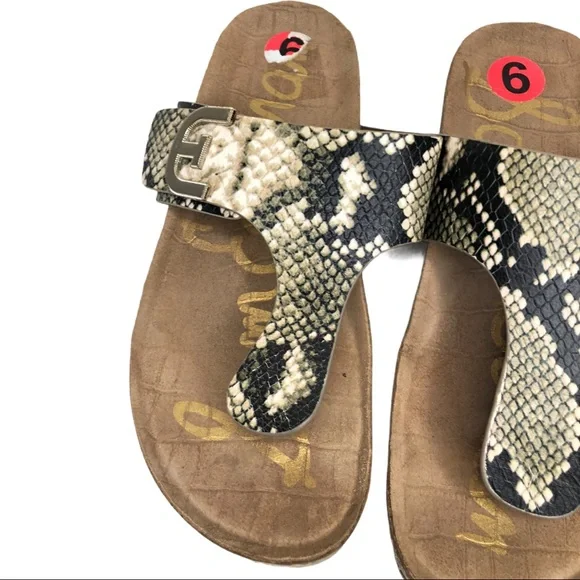 Sam Edelman Snake Print Sandals - Picture 2 of 6